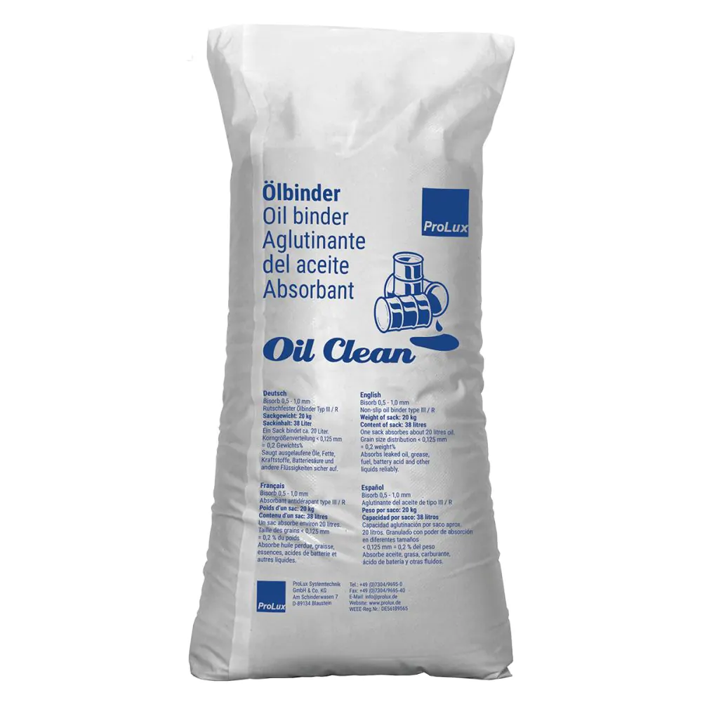 Köp lös säck/ar - Finns i lager ProLux absorberingsmedel 20 kg säck - 295 kr/st